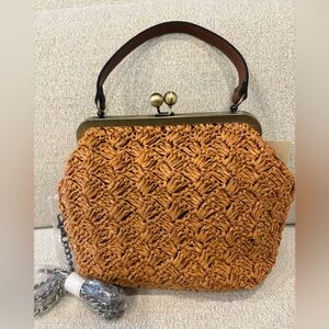 Woven Tan Handbag
